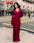 CELESTE DRESS IN MAROON
