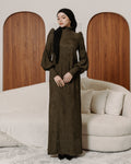 XANDRA DRESS IN OLIVE GREEN